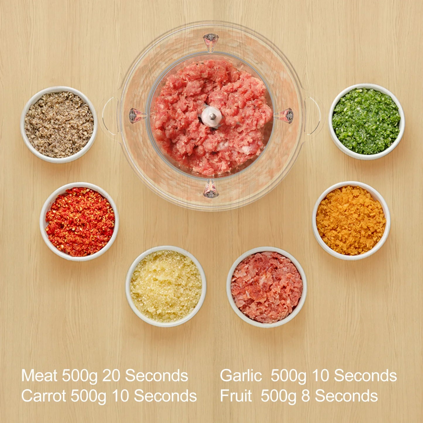 BioloMix 1.8L Glass Bowl Food Processor – 500W, 2-Speed Food Processor Peaceful Pleasures Health and Wellness