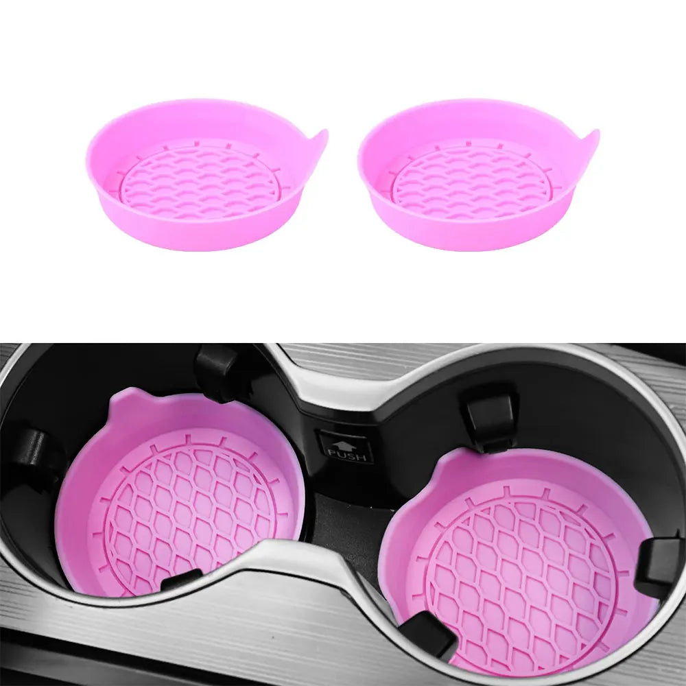 8cm Silicone Car Cup Holder Coaster – Anti-Slip Waterproof