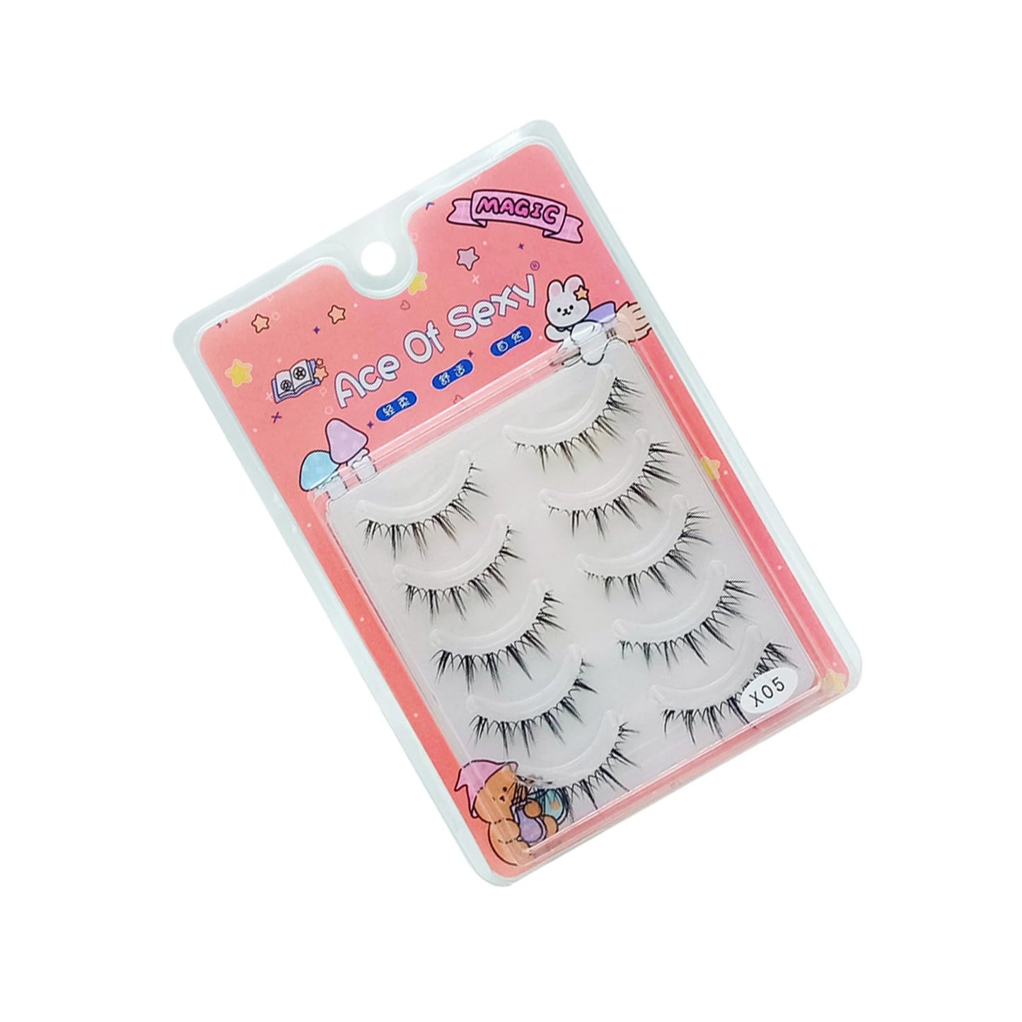 5 Pairs V-Shaped Cluster False Eyelashes | Natural Wispy Lashes