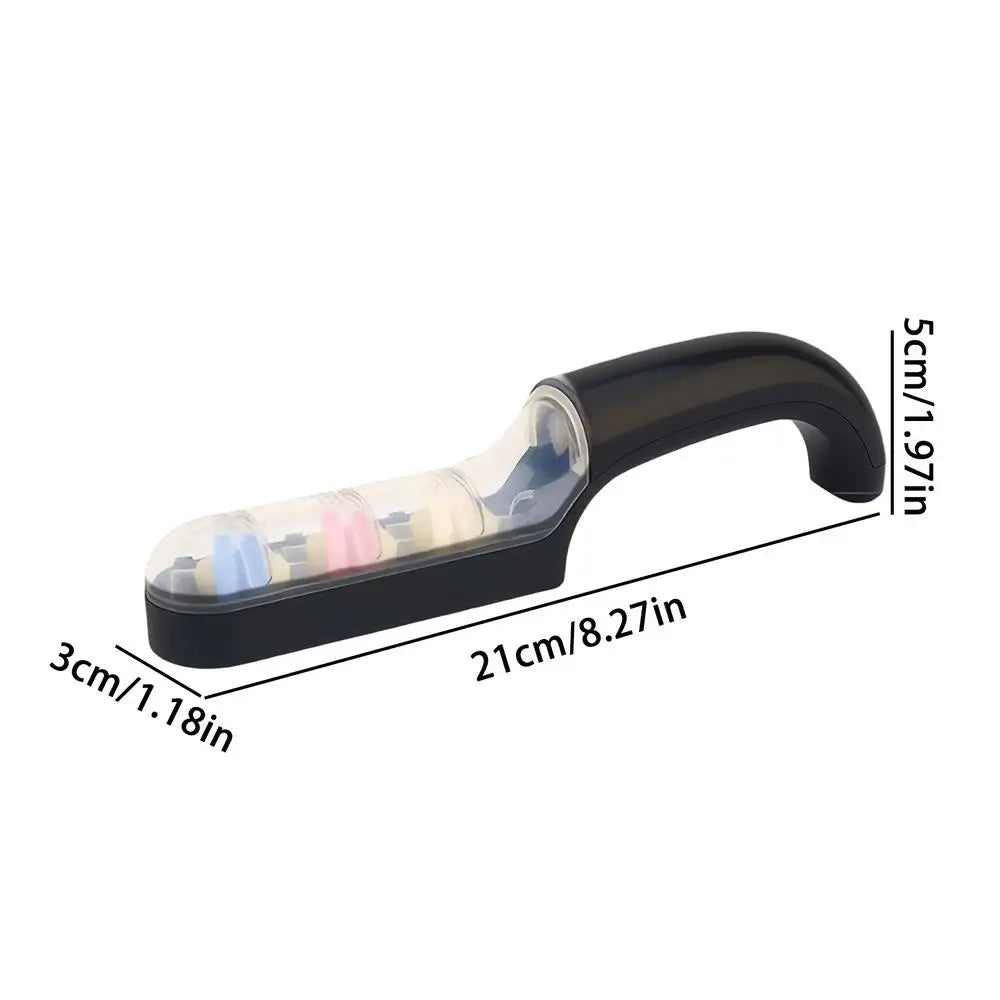3-Stage Handheld Knife Sharpener with Anti-Slip Base