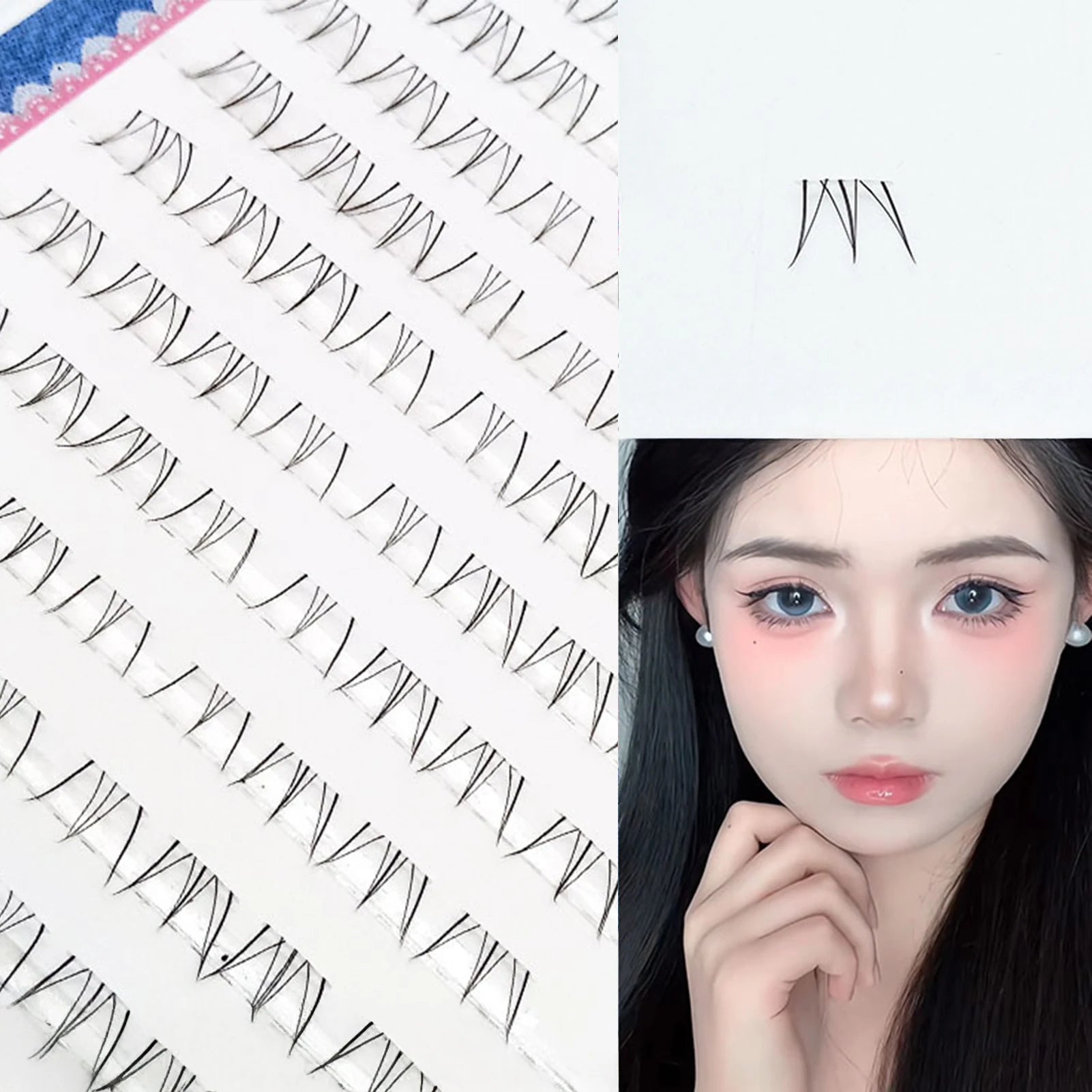 6-7mm ACE Dense Cat Korean Lower Eyelashes Air Fairy Fake Eyelash Segmented Natural Under Lashes Extension Manga Eye Makeup Tool Peaceful Pleasures Health and Wellness