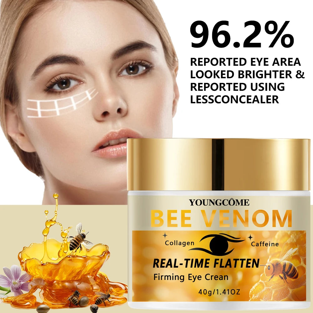 YOUNGCOME Bee Venom Eye Cream with Collagen & Caffeine - Daily Firming Hydrating Facial Care for All Skin Types Peaceful Pleasures Health and Wellness