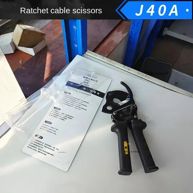J40A Ratchet Cable Cutter Up to 300mm² | Steel Wire Cutting Tool