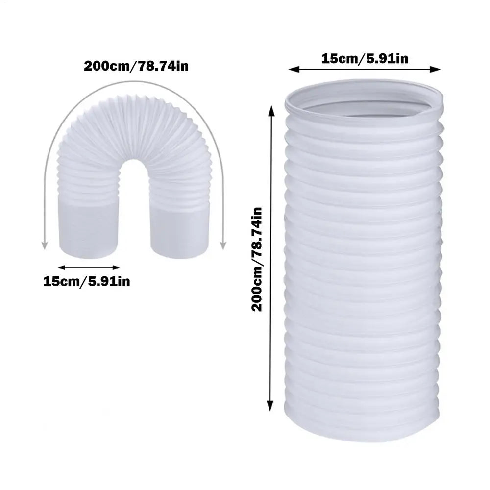 Portable Air Conditioner Exhaust Hose Flexible Conditioner Exhaust Hose Tube Portable Ac Vent Hose Replacement for Mobile AC Peaceful Pleasures Health and Wellness 150mm2 m