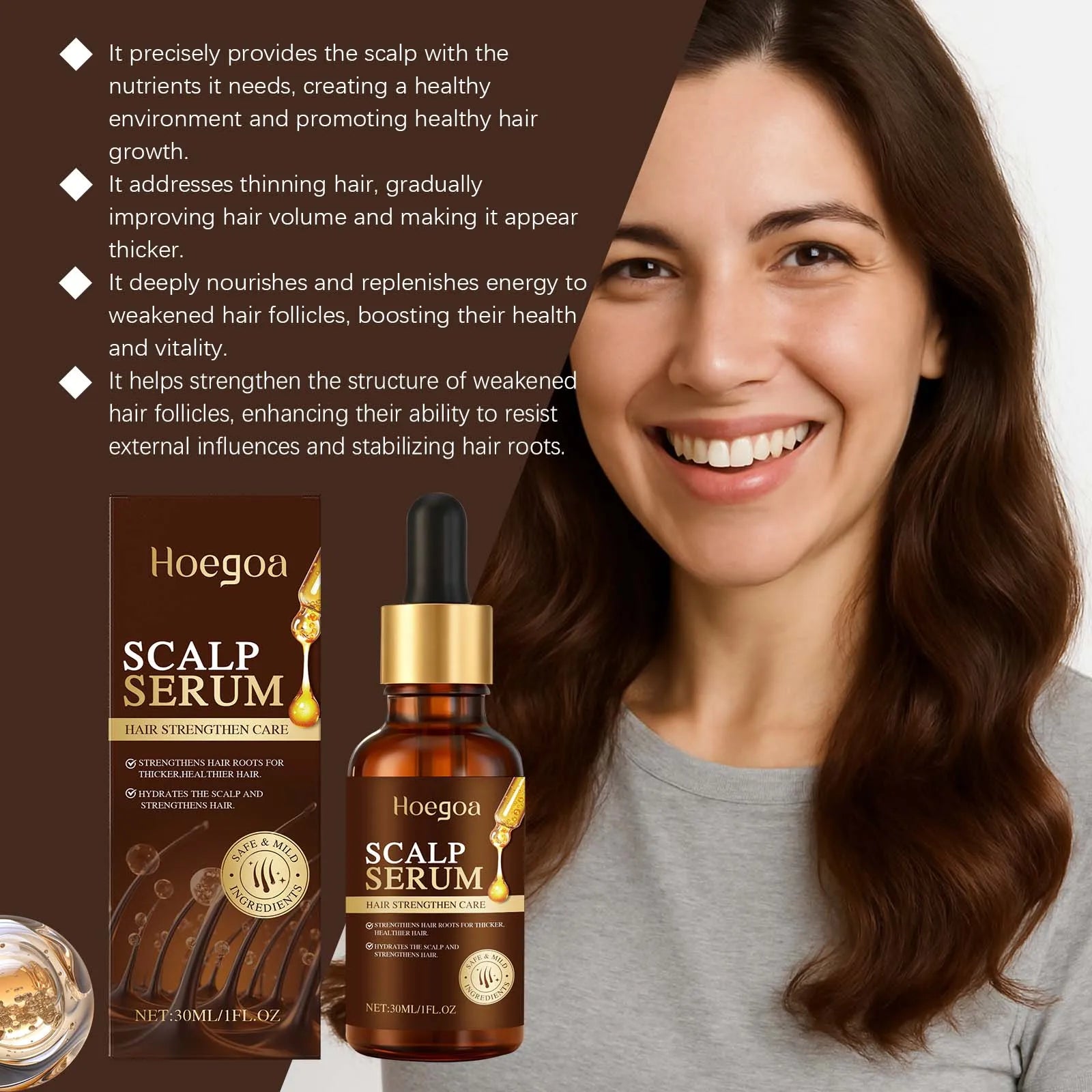 Scalp Care Essence Rosemary Castor Oil Nourishing Hair Growth Strengthening Dry Scalp Thinning Hair Moisturizing Healthy Hair Peaceful Pleasures Health and Wellness