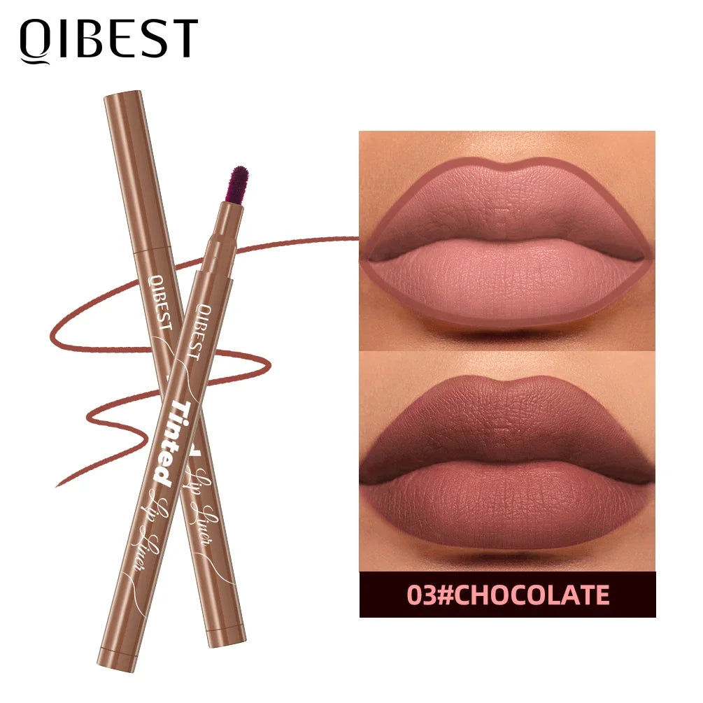 QIBEST Ultra-Precise Waterproof Lip Liner High Pigment Smooth Sweatproof Long-Lasting Wear For Perfect Lip Contour Pen Makeup Peaceful Pleasures Health and Wellness 03
