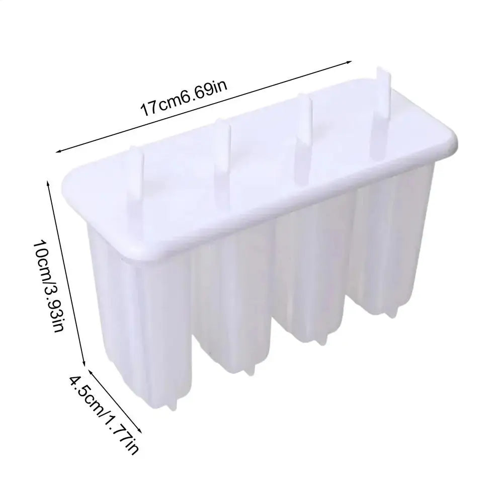 4-Cavity Popsicle Mold with Lid – DIY Ice Cream & Ice Pop Tray