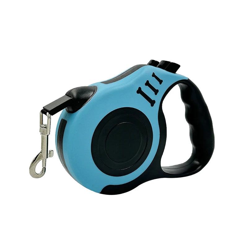 3m 5m Dog Leash for Small Dogs Cat Automatic Retractable Durable Nylon Lead Puppy Outdoor Travel Walking Hiking Traction Rope Peaceful Pleasures Health and Wellness Blue 5M