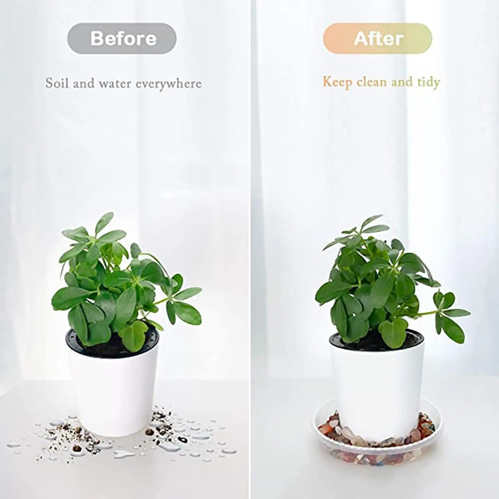 Plant Drainage Saucer Small Clear Planter Dish 5X Indoor and Outdoor Plant Saucer Pot Trays Plants Flower Pot Plates for Peaceful Pleasures Health and Wellness
