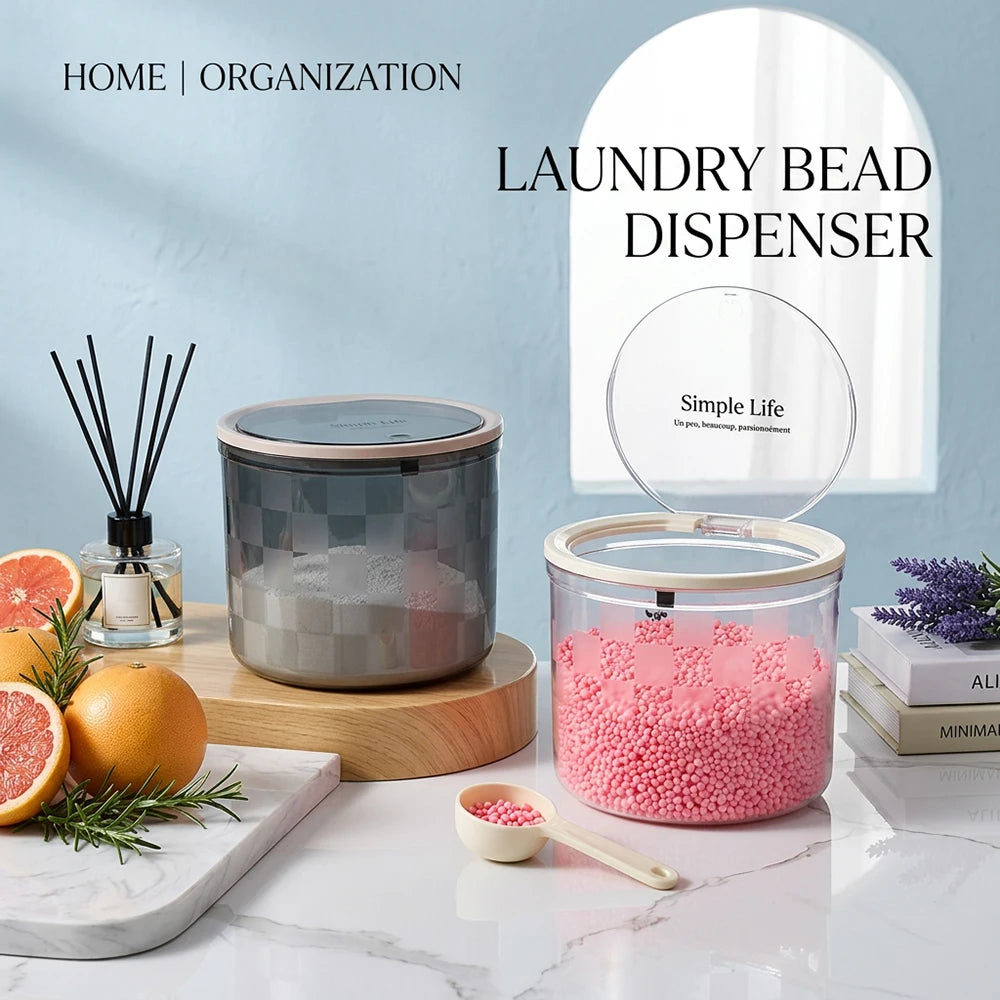 Acrylic Laundry Pod Container, Scent Booster & Dryer Sheet Holder with Lid – Laundry Room Organization Storage
