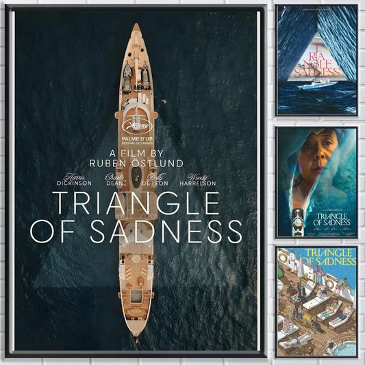 Movie T-Triangle of Sadness Poster HD Self Adhesive Waterproof Wall Art Ideal for Home Office Dorm Bedroom Great Gift Peaceful Pleasures Health and Wellness