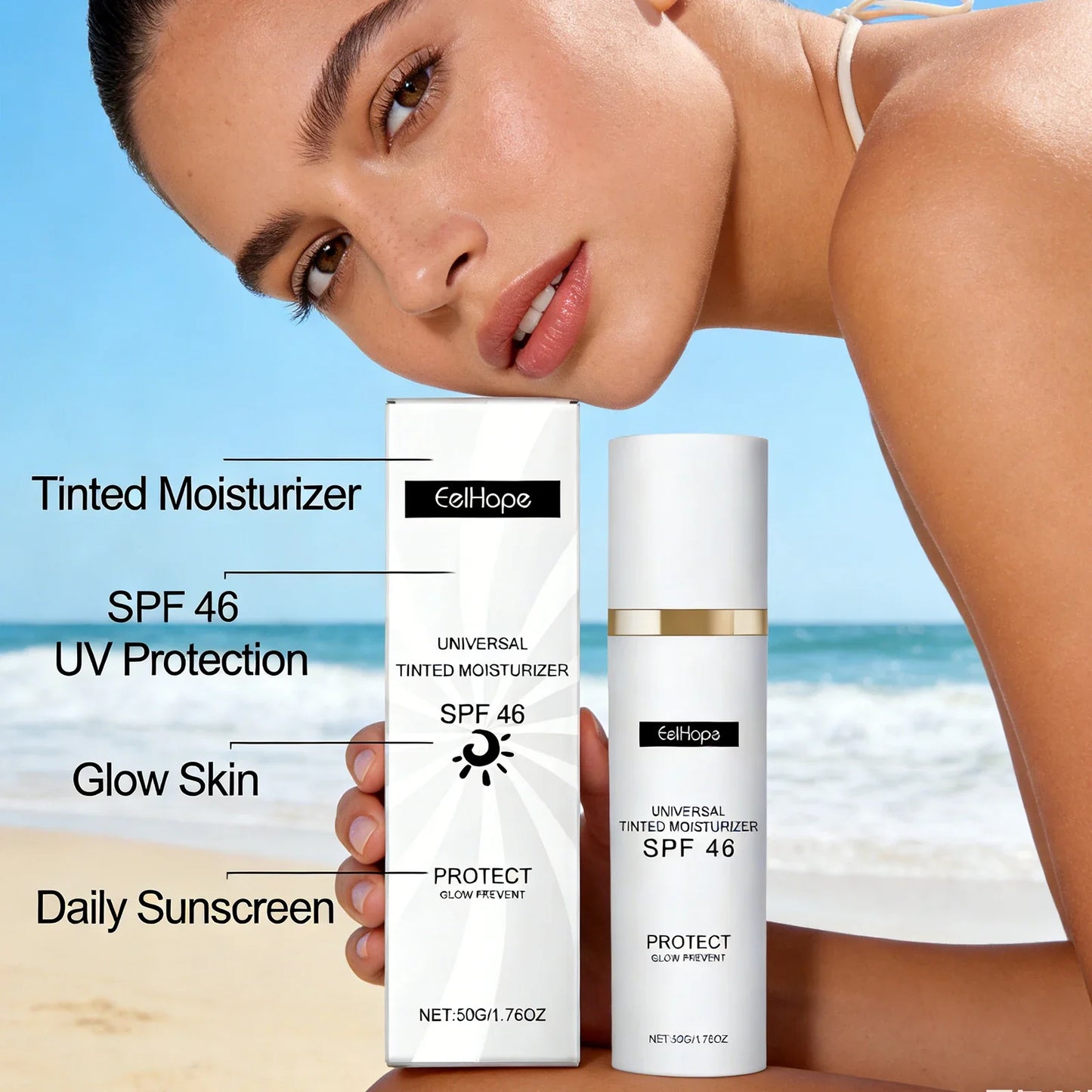 Tinted Moisturizer Sunscreen – Lightweight & Non-Greasy | 50g