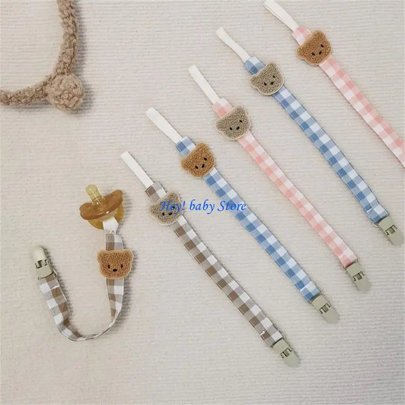 Cartoon Bear Baby Pacifier Clip | Safe Soother Teether Chain