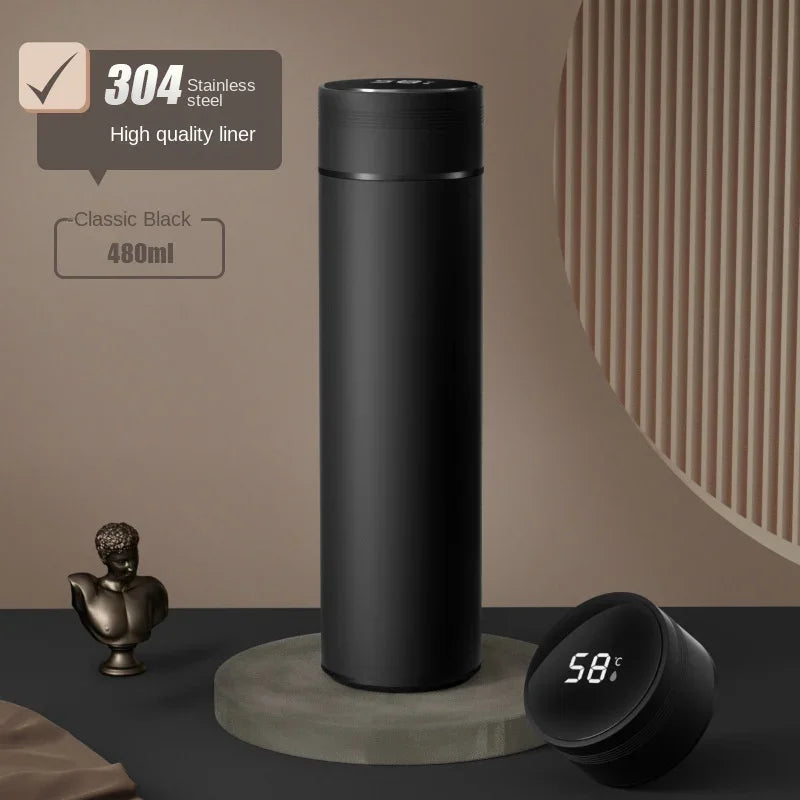 500ml 316 Steel Smart Thermos Cup | Temp Display & Separator