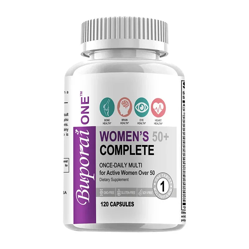 Women's 50+ Complete Multivitamin – Bone, Brain & Skin Health Women's Multivitamin Peaceful Pleasures Health and Wellness 120 Capsules