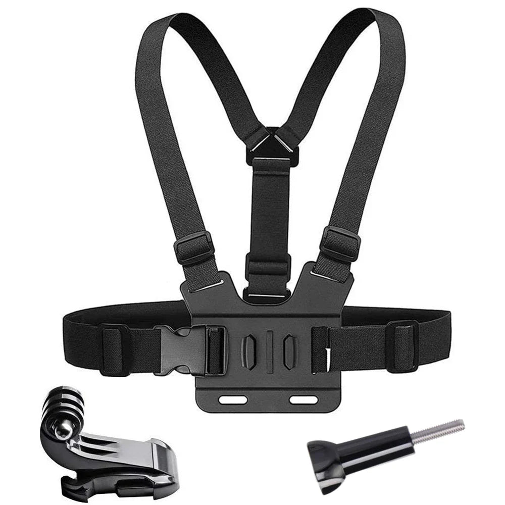 Chest Strap Mount for GoPro Hero 12–6, Insta360 & DJI OSMO