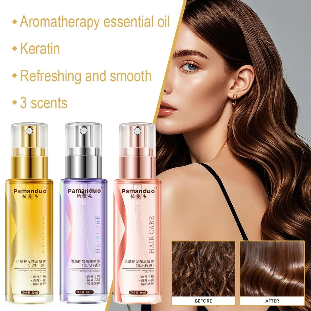BIOAOUA Fragrance Hair Serum Spray – Nourishing & Smoothing 80ml