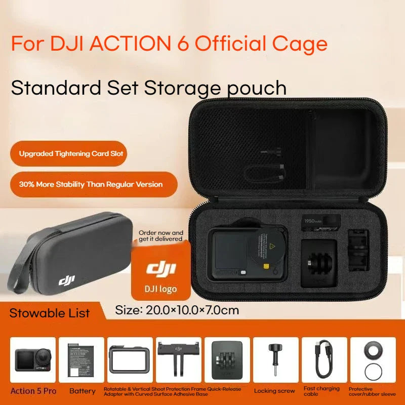 DJI Action 6 Accessories Kit – Cage, Case, Frame & Glass