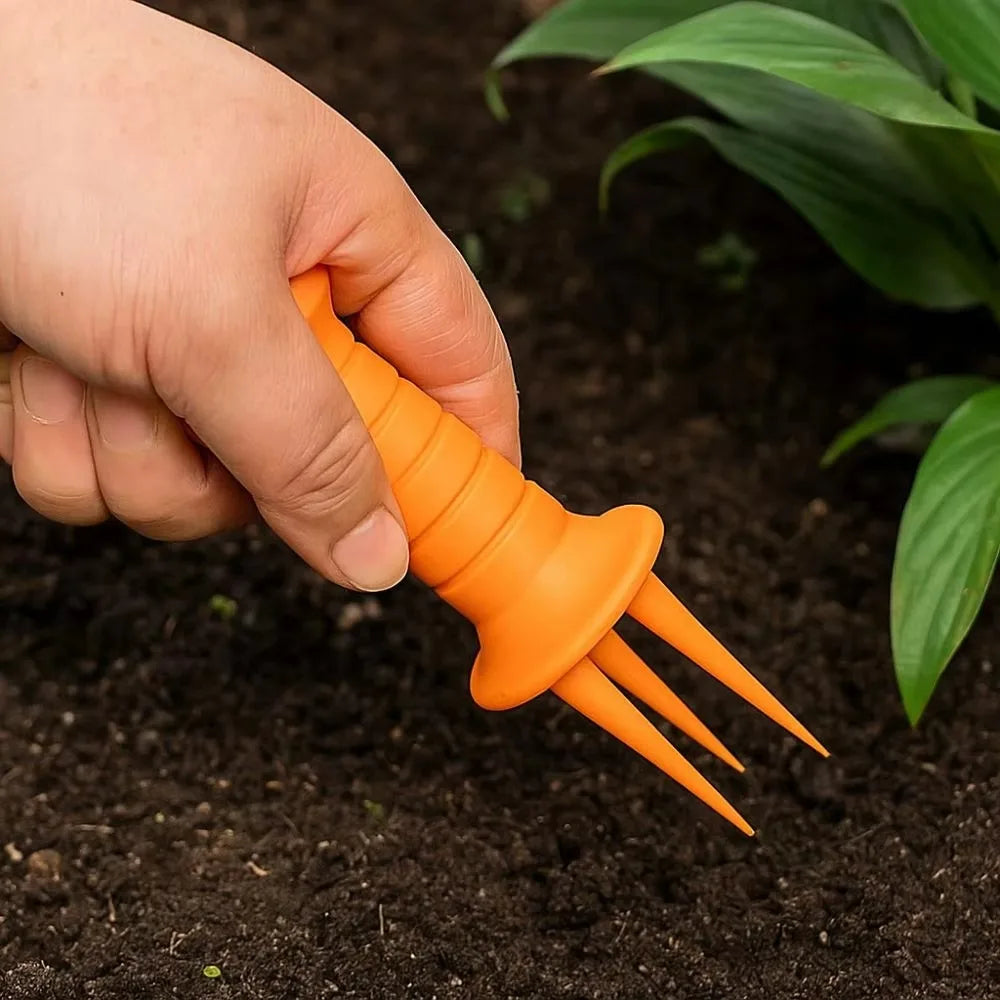 Ergonomic 3D Printed Soil Aerator Manual Hand Tiller & Cultivator