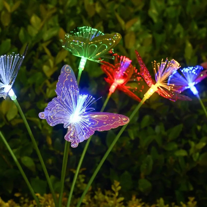 Solar Butterfly Fiber Optic Garden Light – Waterproof Path Decor