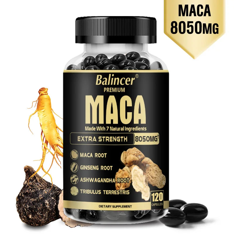 Organic Maca Root - with Panax Ginseng - Helps Provide Strength and Endurance During Workouts and Improves Mental Focus Peaceful Pleasures Health and Wellness