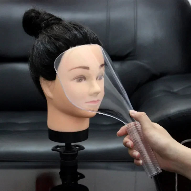Salon Haircut Face Mask Hair Dyeing Protector Cover Reusable Handheld Hairspray Mask Professional Barber Accessories Peaceful Pleasures Health and Wellness