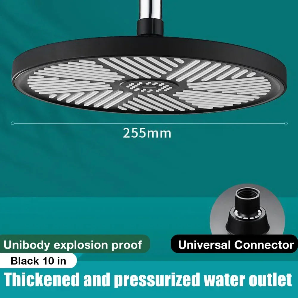 New 10 Inch Big Panel Rainfall Shower Head,High Pressure Shower Head,Water Saving,Top Rain Shower Faucet Bathroom Accessories Peaceful Pleasures Health and Wellness Top Spray-A