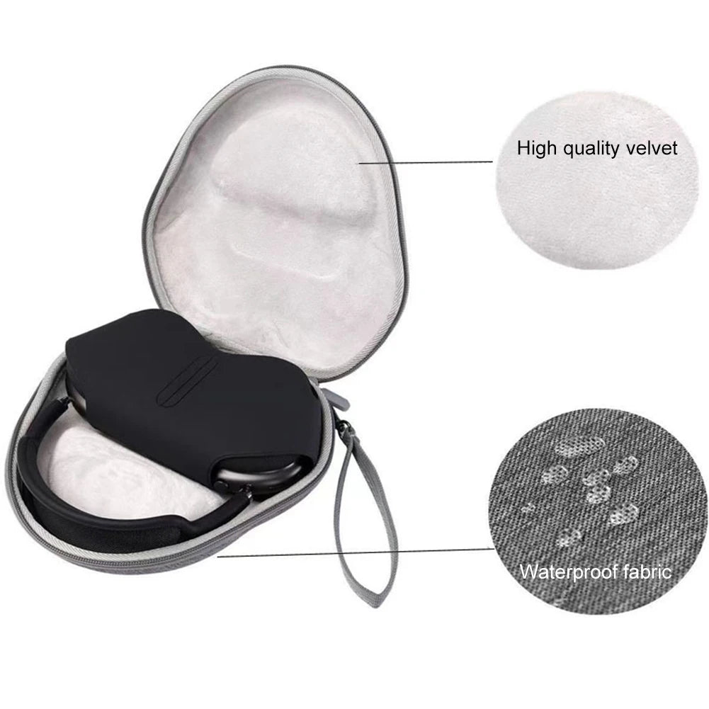Earphone Case with Hand Strap Travel Carry Bag Anti-Scratch Protective Case Carrying Box Cover for Airpods Max Wireless Headset Peaceful Pleasures Health and Wellness