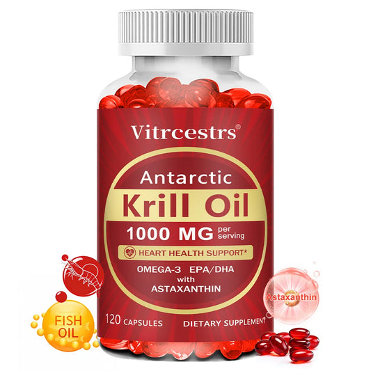 Antarctic Krill Oil 1000mg | Omega-3 EPA DHA & Astaxanthin Krill Oil Supplement Peaceful Pleasures Health and Wellness