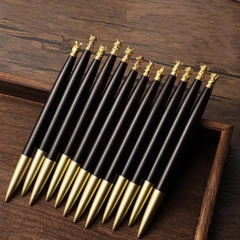 Zodiac Wooden Retractable Ballpoint Pen – Vintage Gift