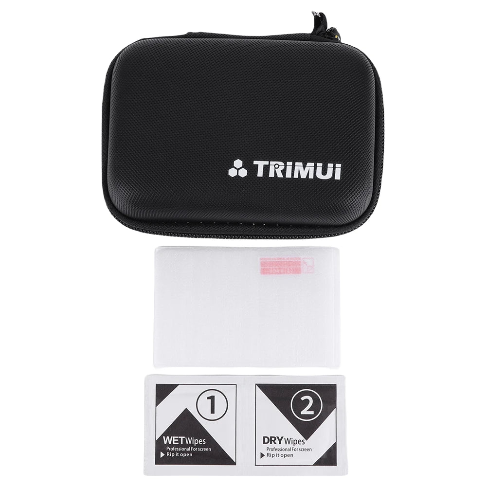 Hard Carrying Case Anti-scratch Tempered Glass Screen Protection Bag for Trimui Brick Handheld Game Console Accessories Peaceful Pleasures Health and Wellness black