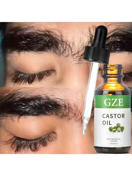 GZE Organic Castor Oil 1oz | Cold Pressed & Hexane Free Organic Beauty Oil Oasis Select