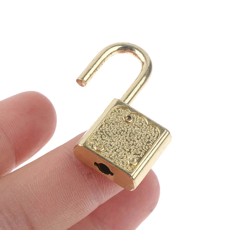 1Set 6Colors Rectangle Padlocks Mini Luggage Hardware Locks With Key Lock For Travel Wedding Jewelry Box Diary Book Suitcase Peaceful Pleasures Health and Wellness