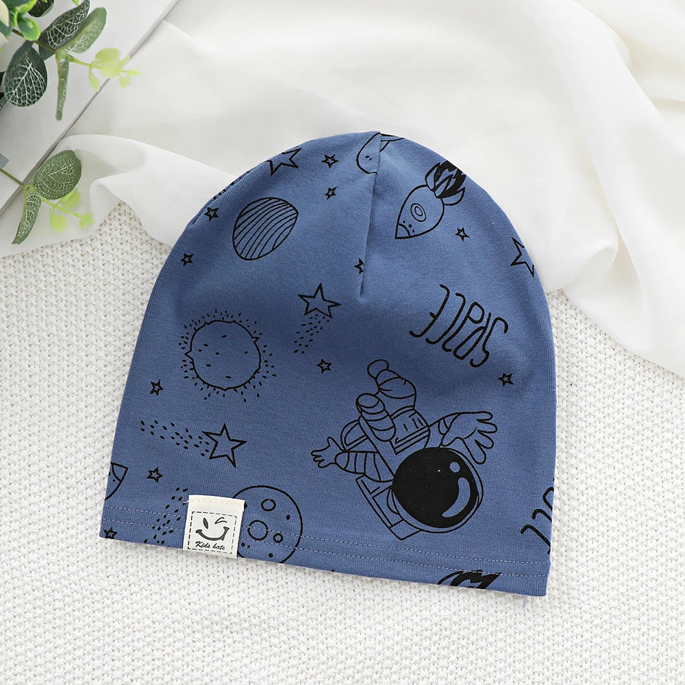Kids Beanie Hat | Soft Cotton Spring Autumn Boys Girls Ages 1–8