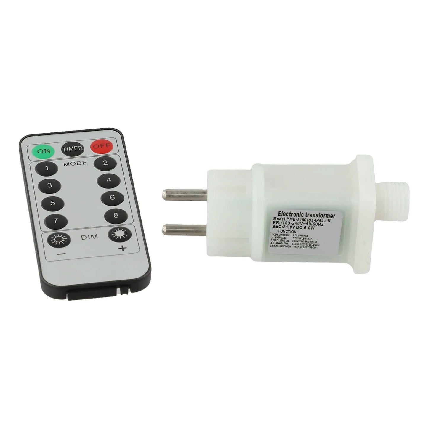 31V LED Adapter with Remote – 6W, 8 Lighting Modes, IP44