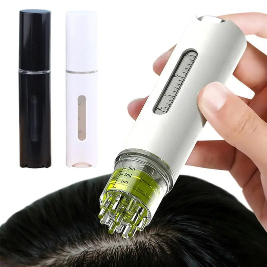 1 Set Essential Oil Liquid Guiding Massager Portable Scalp Applicator Liquid Comb Mini Massager Anti Hair Loss Scalp Care Tool Peaceful Pleasures Health and Wellness