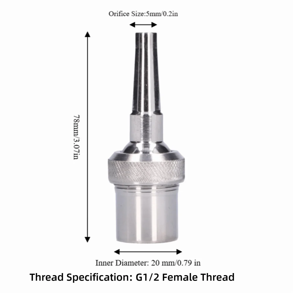 G1/2 Stainless Steel Adjustable Fountain Jet Nozzle | Garden Pond