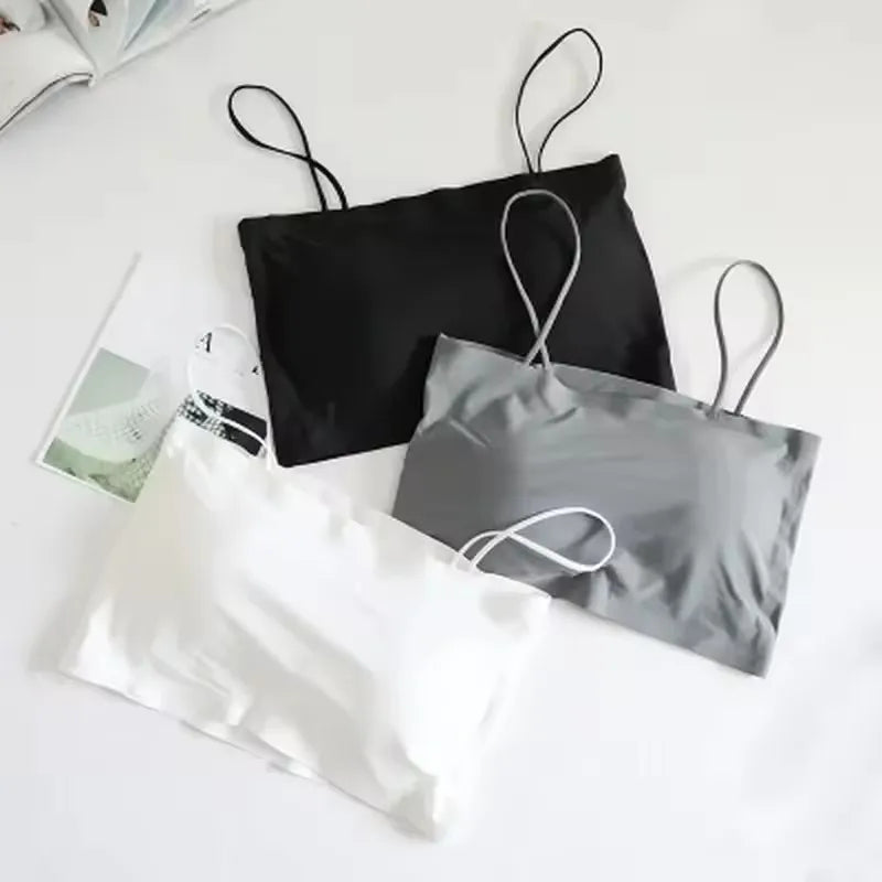 Seamless Tube Top Camisole Bra for Women, Padded Wireless Crop Top Underwear with Beauty Back, Comfortable & Soft Peaceful Pleasures Health and Wellness