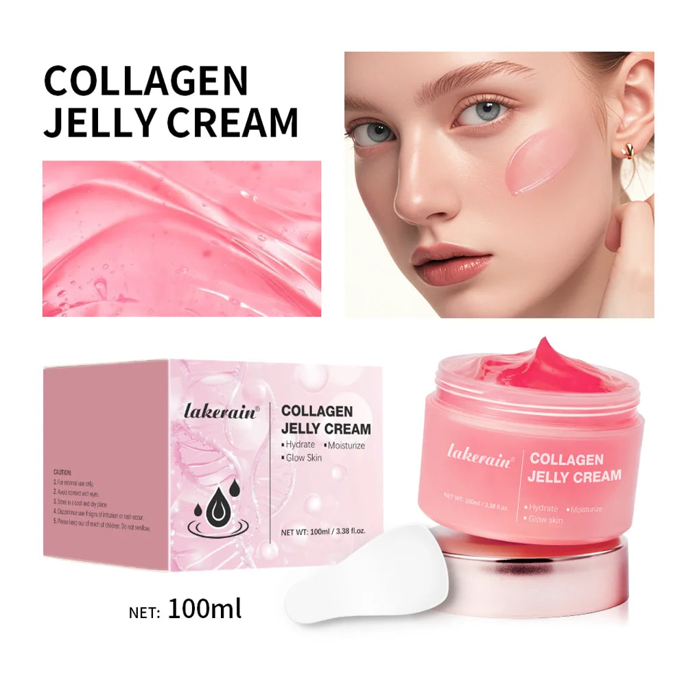 Moisturizing Collagen Jelly Cream Niacinamide Hydrolyzed Collagen Tightening Soothing Anti-Aging Firmness Hydration Skincare Peaceful Pleasures Health and Wellness 1pc