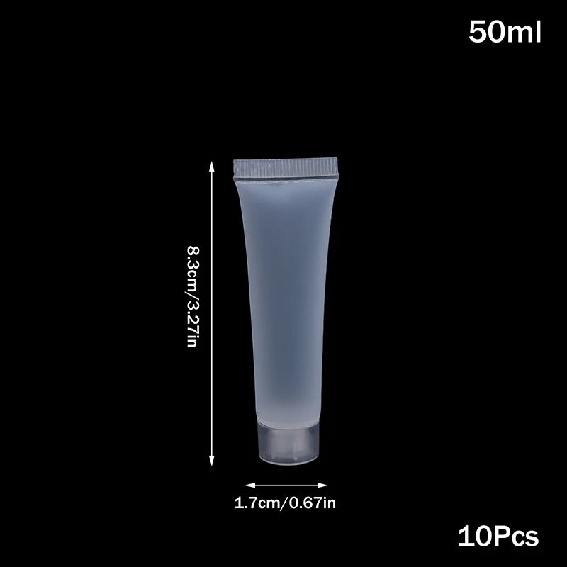 10Pcs Refillable Clear Lotion Containers for Travel Medical Supplies Peaceful Pleasures Health and Wellness 15ml S screw cap