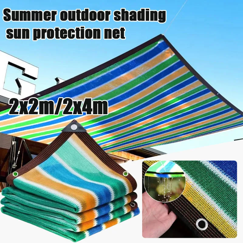 Colorful Sun Shade Net – Breathable Outdoor Shade Sail 2x2m/2x4m Sun Shade Net Peaceful Pleasures Health and Wellness