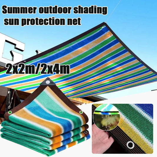 Colorful Sun Shade Net – Breathable Outdoor Shade Sail 2x2m/2x4m Sun Shade Net Peaceful Pleasures Health and Wellness