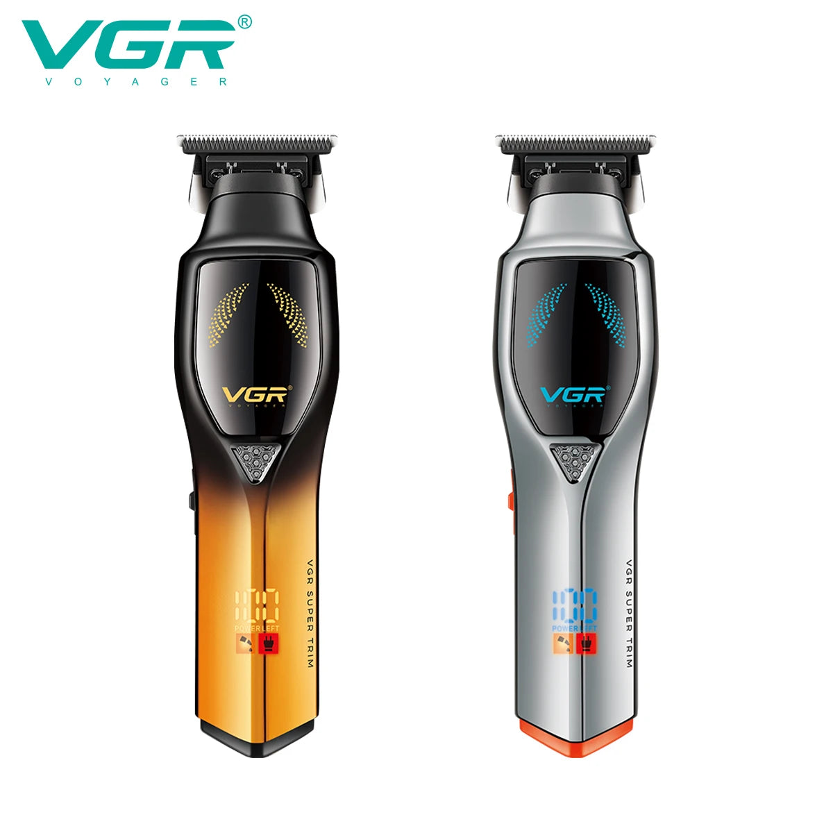 Vgr 187 USB Charging Hair Clipper Professional Cordless Electric Men's Shaving Gradient Intelligent Digital Push Clipper Peaceful Pleasures Health and Wellness
