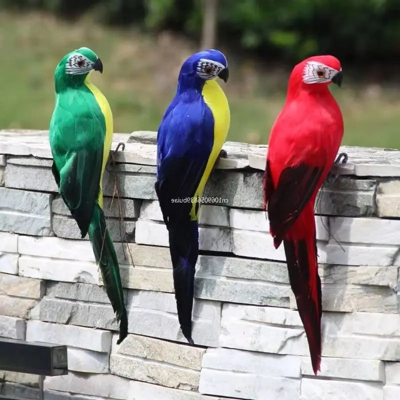 Simulation Parrot Foam Imitation Garden Ornament 25/35cm Artificial Fake Feathered Bird Shoulder Pirate Decoration Home Decor Peaceful Pleasures Health and Wellness