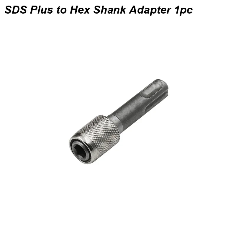 SDS Plus Convert To 1/4 Hex Shank Adapter Hexagonal Converter Electric Hammer Power Screwdriver Bit Holder Socket Impact Driver Peaceful Pleasures Health and Wellness SDS Adapter Hex 1pc