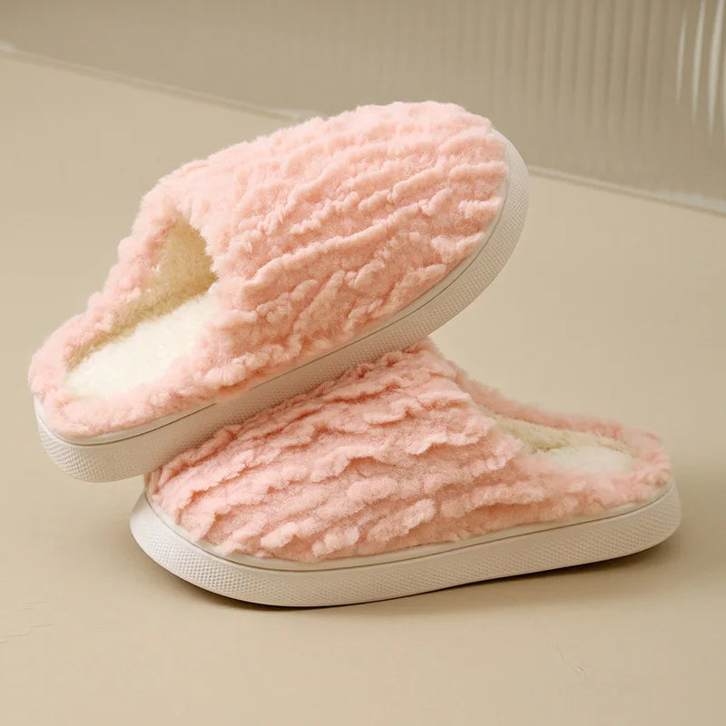 Warm Fluffy Winter Slippers – Soft Non-Slip Indoor Slides