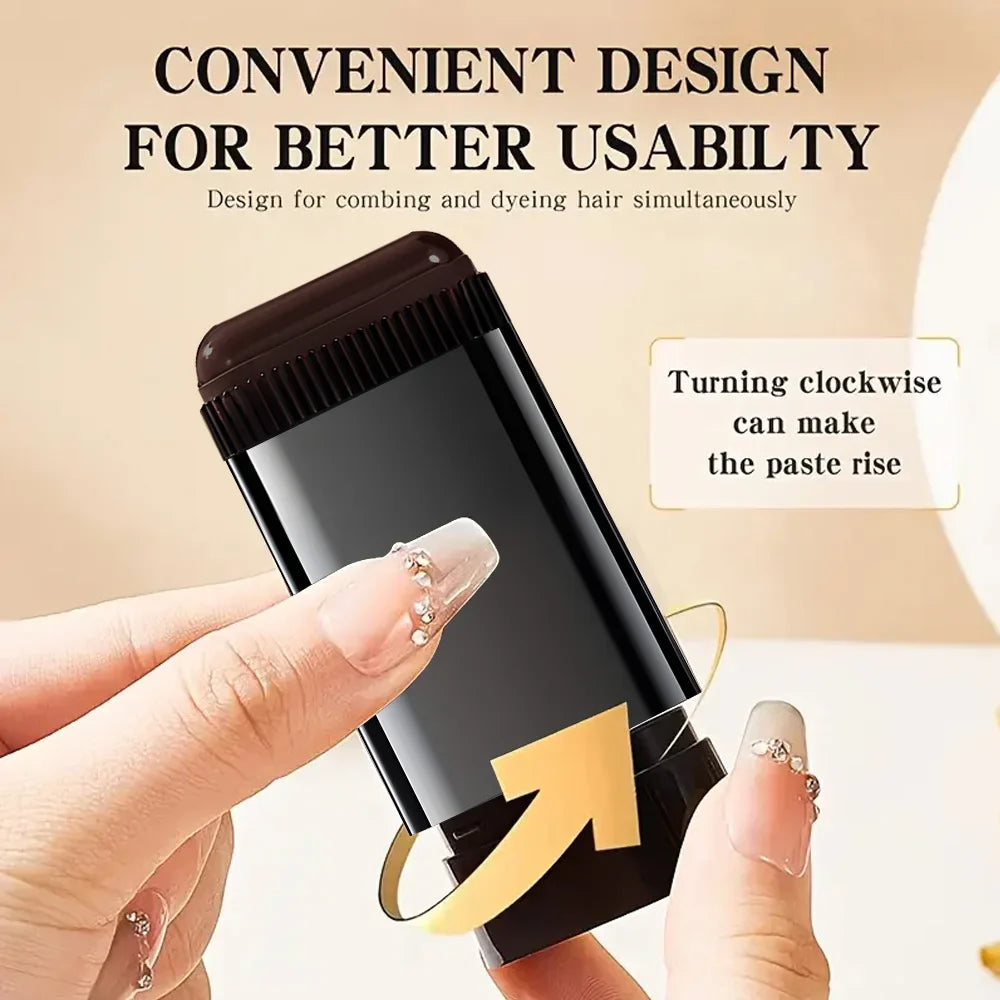 YUITIKUE Brown Hair Dye Comb – Instant Gray Touch-Up Stick