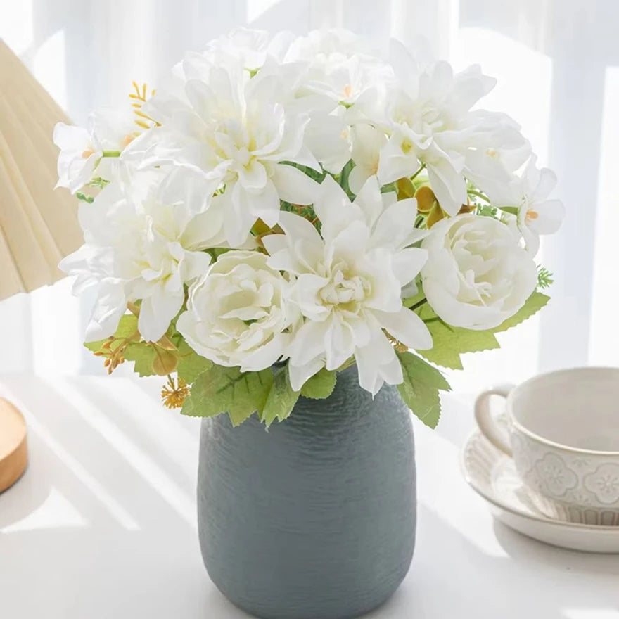Silk Dahlia & Peony Artificial Flowers for Weddings & Decor