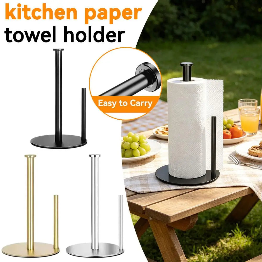 Heavy-Duty Stainless Steel Countertop Paper Towel Holder