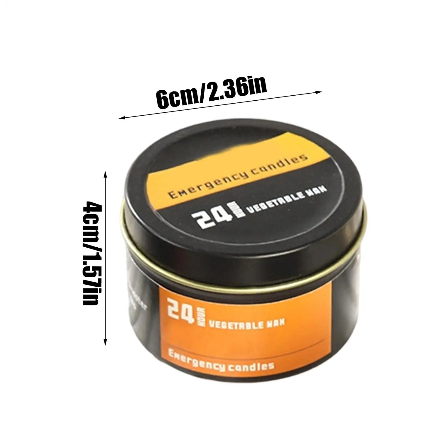 4-Pack Emergency Candles – 24Hr Windproof Survival Tin Candles